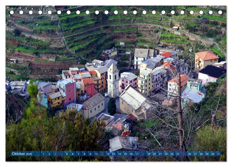 Produktbild: Wege durch die Cinque Terre (Tischkalender 2026 DIN A5 quer), CALVENDO Monatskalender