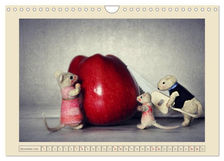 Produktbild: Bei Familie Maus zuhaus (Wandkalender 2026 DIN A4 quer), CALVENDO Monatskalender