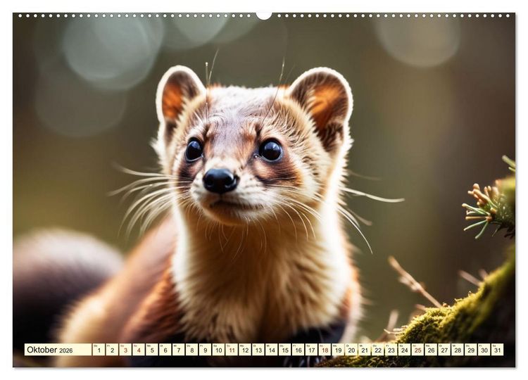 Produktbild: Die Familie der Marder (Wandkalender 2026 DIN A2 quer), CALVENDO Monatskalender