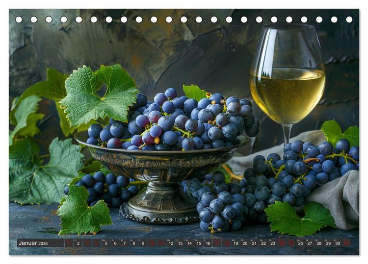 Produktbild: Wein begeistert (Tischkalender 2026 DIN A5 quer), CALVENDO Monatskalender