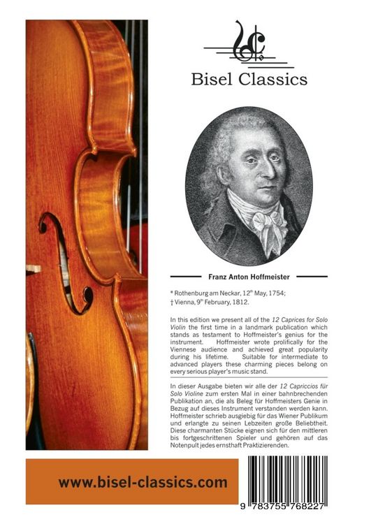 Produktbild: Zw&ouml;lf Capriccios f&uuml;r Violine Solo