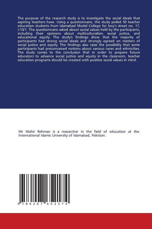Produktbild: Observing Social Values among prospective Teachers in Islamabad