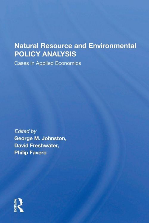 Produktbild: Natural Resource And Environmental Policy Analysis