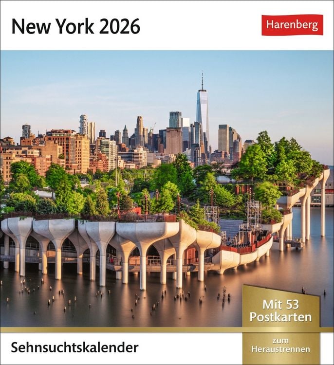 Produktbild: New York Sehnsuchtskalender 2026 - Wochenkalender mit 53 Postkarten