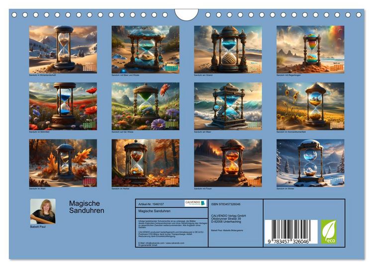 Produktbild: Magische Sanduhren (Wandkalender 2026 DIN A4 quer), CALVENDO Monatskalender