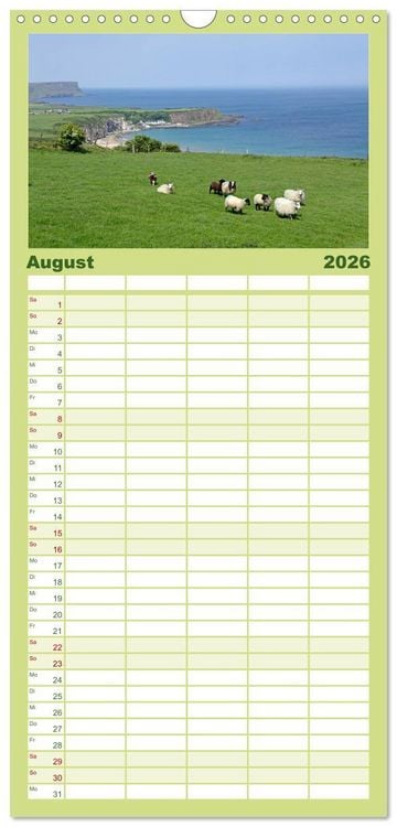 Produktbild: Familienplaner 2026 - Traumhaftes Irland mit 5 Spalten (Wandkalender, 21 x 45 cm) CALVENDO