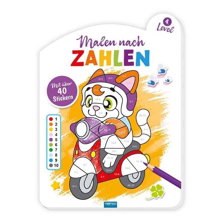 Produktbild: Tr&ouml;tsch Malen nach Zahlen 4. Level Malbuch