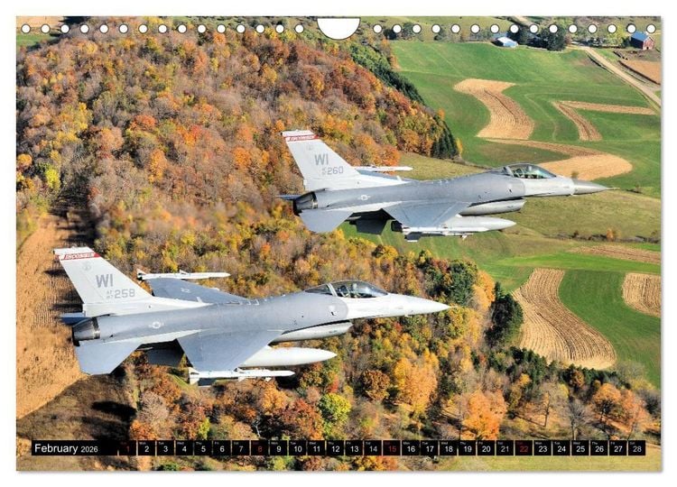 Produktbild: U.S. Aircraft - Fighting Jets (Wall Calendar 2026 DIN A4 landscape), CALVENDO 12 Month Wall Calendar