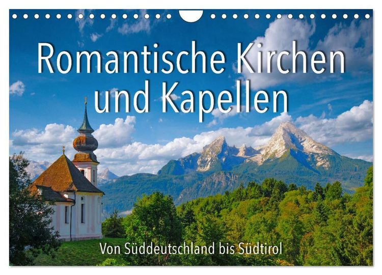 Produktbild: Romantische Kirchen und Kapellen (Wandkalender 2027 DIN A4 quer), CALVENDO Monatskalender