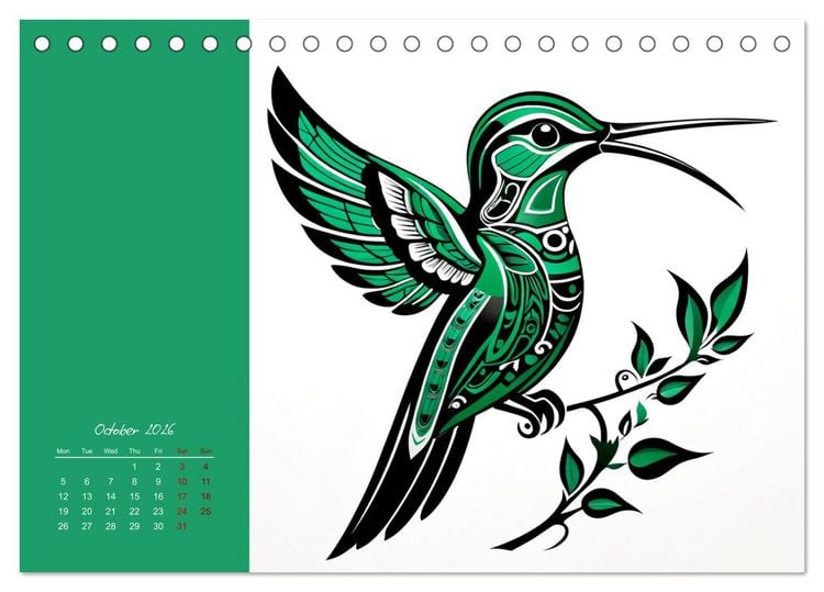Produktbild: Tribal animals (Desk Calendar 2026 DIN A5 landscape), CALVENDO 12 Month DeskCalendar