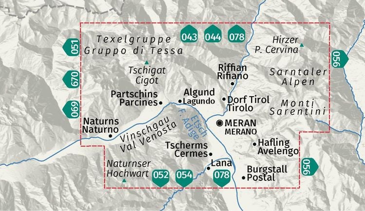 Produktbild: KOMPASS Wanderkarte 053 Meran / Merano 1:25.000