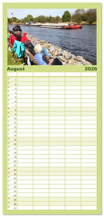 Produktbild: Familienplaner 2026 - Brandenburg - Sch&ouml;ne Orte im Landkreis Potsdam-Mittelmark mit 5 Spalten (Wandkalender, 21 x 45 cm) CALVENDO