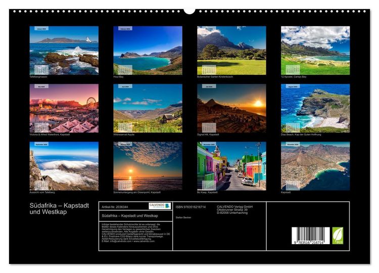 Produktbild: S&uuml;dafrika &ndash; Kapstadt und Westkap (hochwertiger Premium Wandkalender 2026 DIN A2 quer), Kunstdruck in Hochglanz