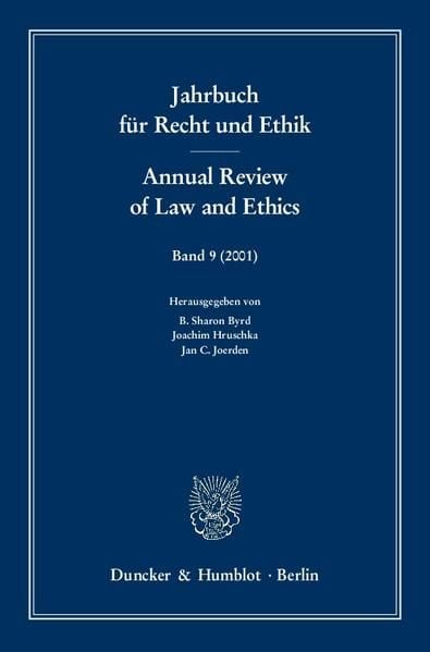 Produktbild: Jahrbuch f&uuml;r Recht und Ethik - Annual Review of Law and Ethics.