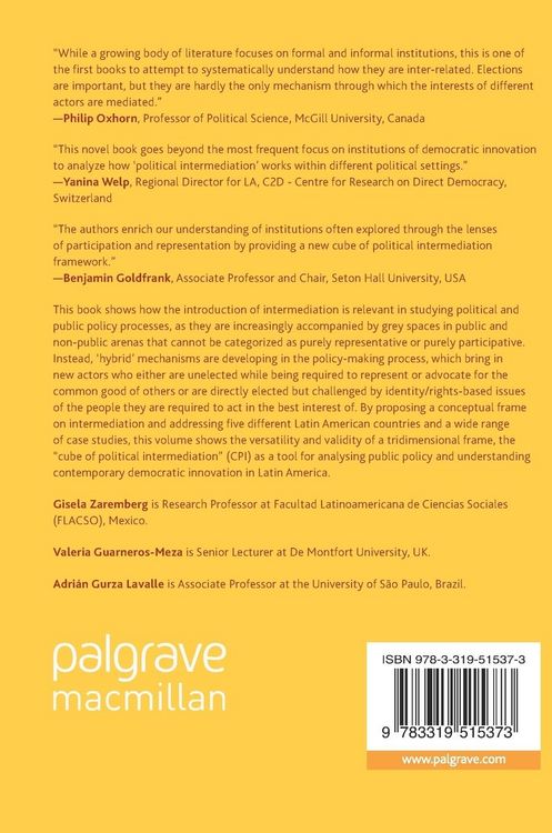 Produktbild: Intermediation and Representation in Latin America