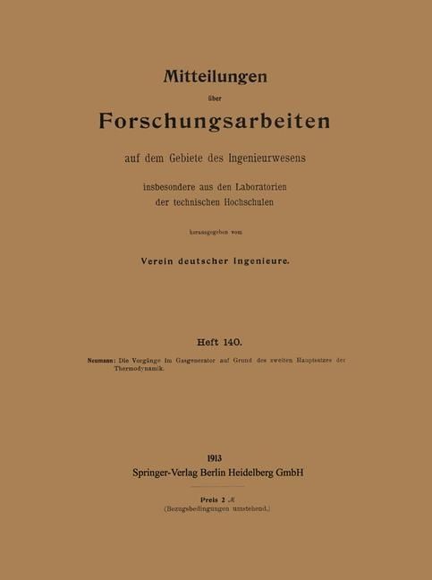 Produktbild: Mitteilungen &uuml;ber Forschungsarbeiten auf dem Gebiete des Ingenieurwesens