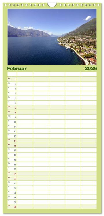 Produktbild: Familienplaner 2026 - Impressionen vom Gardasee mit 5 Spalten (Wandkalender, 21 x 45 cm) CALVENDO