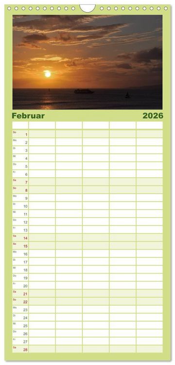 Produktbild: Familienplaner 2026 - Hawaii - Land of Aloha mit 5 Spalten (Wandkalender, 21 x 45 cm) CALVENDO