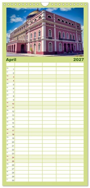 Produktbild: Familienplaner 2027 - Typisch Brasilien mit 5 Spalten (Wandkalender, 21 x 45 cm) CALVENDO