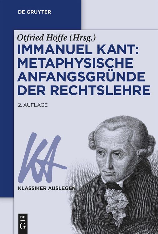 Produktbild: Immanuel Kant: Metaphysische Anfangsgr&uuml;nde der Rechtslehre