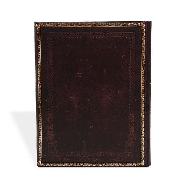 Produktbild: Hardcover Notizbuch Schwarzes Marokkoleder, Ultra, Unliniert