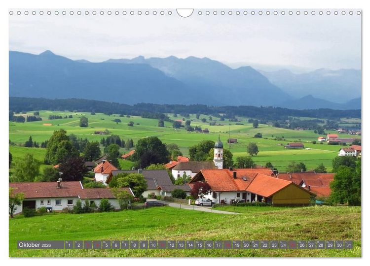 Produktbild: Murnau und das Blaue Land - Aquarelle und Fotografien (Wandkalender 2026 DIN A3 quer), CALVENDO Monatskalender