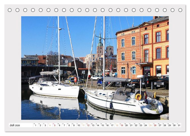 Produktbild: Stralsund genie&szlig;en (Tischkalender 2026 DIN A5 quer), CALVENDO Monatskalender