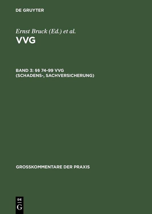 Produktbild: &sect;&sect; 74-99 VVG