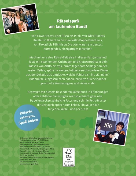 Produktbild: Die 70er R&auml;tselbuch