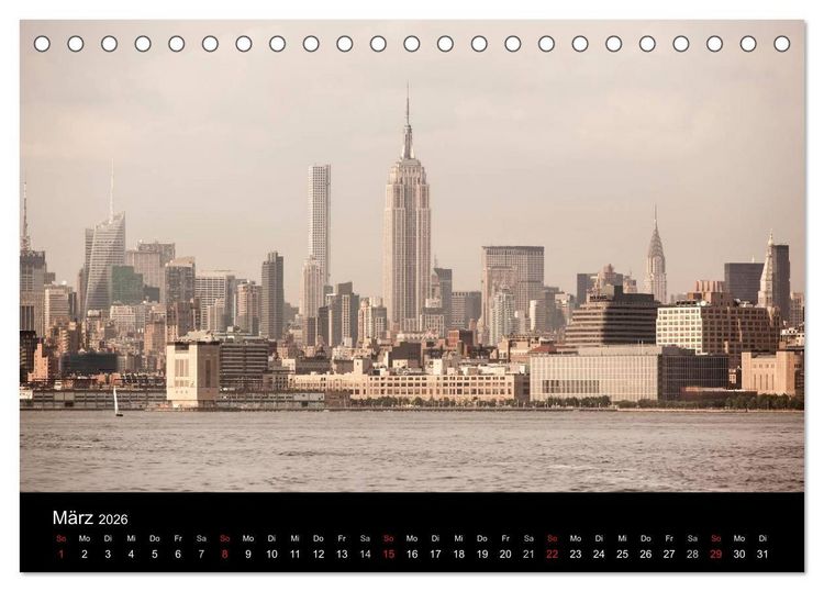 Produktbild: Perspektiven einer Weltstadt - New York (Tischkalender 2026 DIN A5 quer), CALVENDO Monatskalender