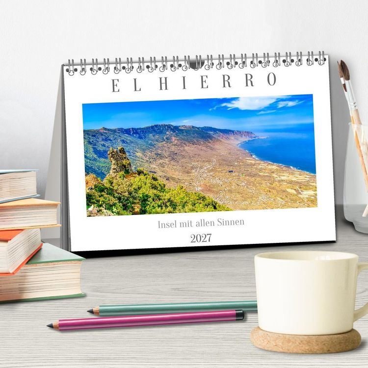 Produktbild: El Hierro - Insel mit allen Sinnen (Tischkalender 2027 DIN A5 quer), CALVENDO Monatskalender