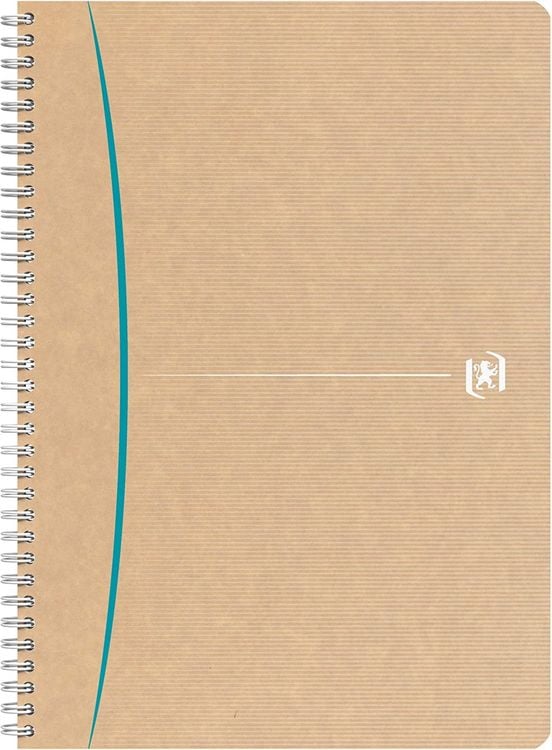 Produktbild: OXFORD Notizbuch Touareg A4, liniert, 180 Seiten, recyceltes Papier, Spiralbindung, Einband, Kraftpapier, zuf&auml;llige Farbauswahl sortiert