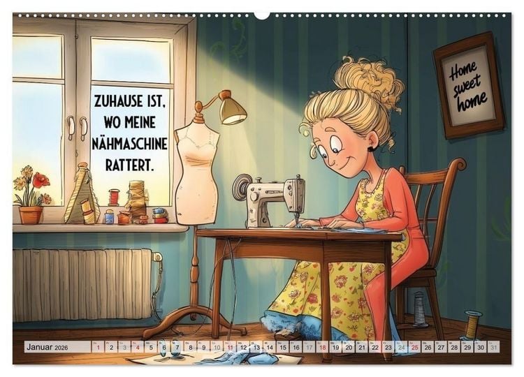 Produktbild: Fr&ouml;hlich eingef&auml;delt (hochwertiger Premium Wandkalender 2026 DIN A2 quer), Kunstdruck in Hochglanz