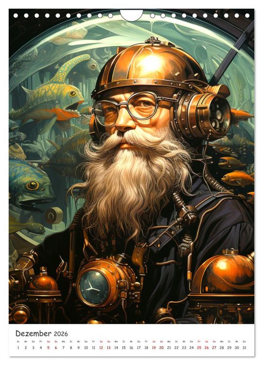 Produktbild: Voll unter Dampf: Steampunker (Wandkalender 2026 DIN A4 hoch), CALVENDO Monatskalender