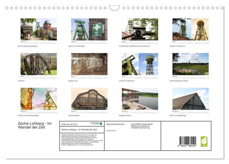 Produktbild: Zeche Lohberg - Im Wandel der Zeit (Wandkalender 2026 DIN A3 quer), CALVENDO Monatskalender