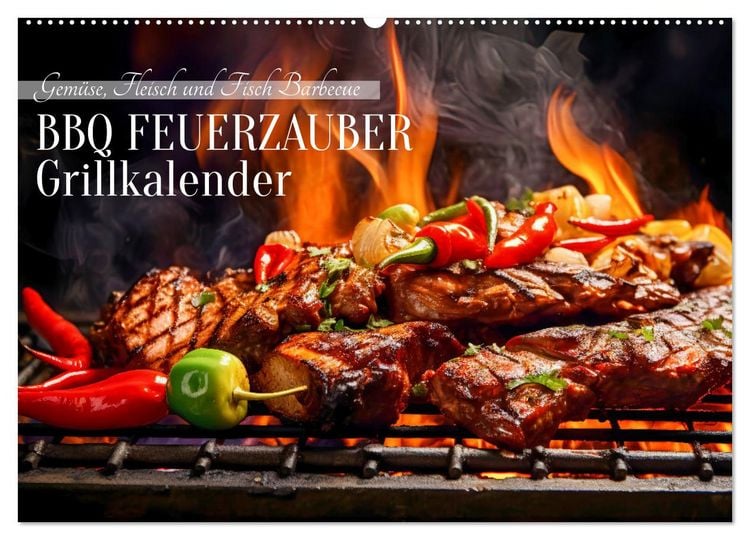 Produktbild: BBQ Feuerzauber - Grillkalender (Wandkalender 2026 DIN A2 quer), CALVENDO Monatskalender