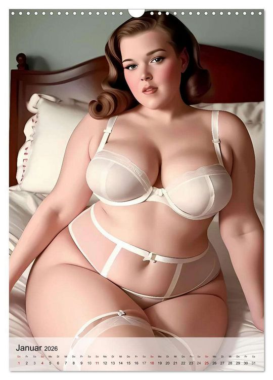 Produktbild: Pin up Girls Hei&szlig;e Kurven mit Retro Charme (Wandkalender 2026 DIN A3 hoch), CALVENDO Monatskalender