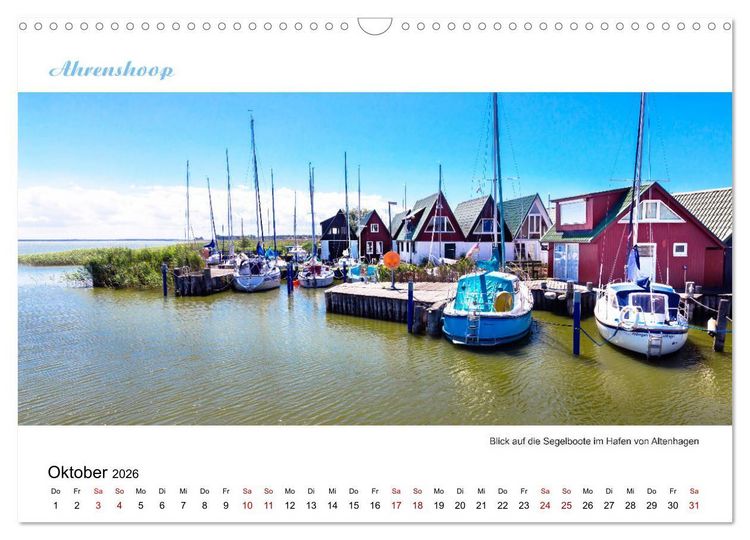 Produktbild: Panorama-Blick Fischland-Darss-Zingst (Wandkalender 2026 DIN A3 quer), CALVENDO Monatskalender