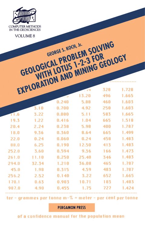 Produktbild: Geological Problem Solving with Lotus 1-2-3 for Exploration and Mining Geology