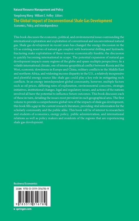 Produktbild: The Global Impact of Unconventional Shale Gas Development