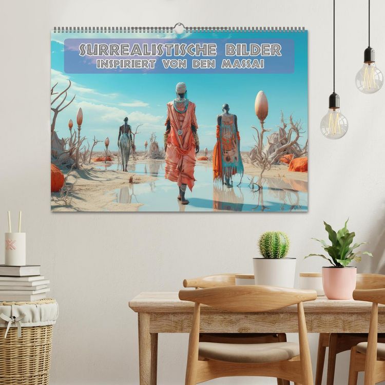 Produktbild: Surrealistische Bilder - Inspiriert von den Massai (Wandkalender 2026 DIN A2 quer), CALVENDO Monatskalender