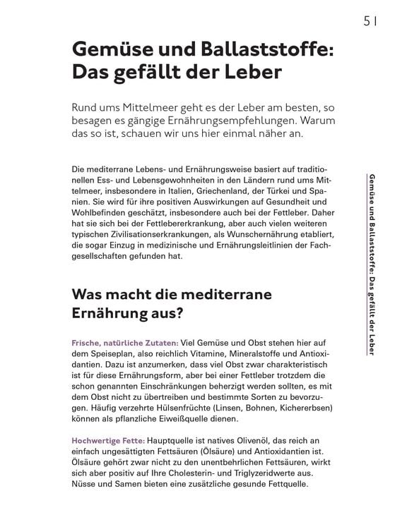 Produktbild: Die richtige Ern&auml;hrung bei Fettleber