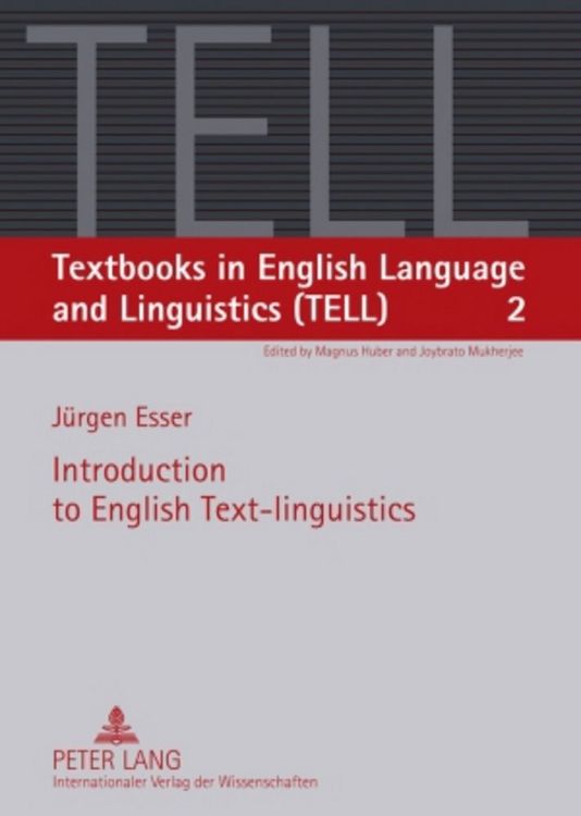 Produktbild: Introduction to English Text-linguistics / Textbooks in English Language and Linguistics Band 2
