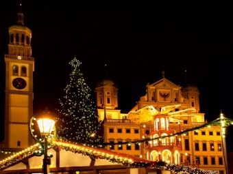 Produktbild: CALVENDO Puzzle Christkindlesmarkt Augsburg, Germany | 1000 Teile Lege-Gr&ouml;&szlig;e 64x48cm Foto-Puzzle f&uuml;r gl&uuml;ckliche Stunden