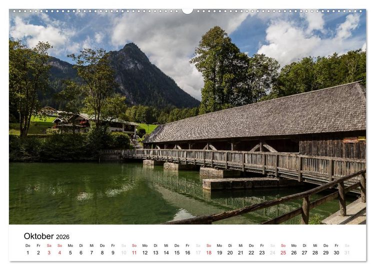 Produktbild: Reizvolle Gew&auml;sser im Berchtesgadener Land (hochwertiger Premium Wandkalender 2026 DIN A2 quer), Kunstdruck in Hochglanz