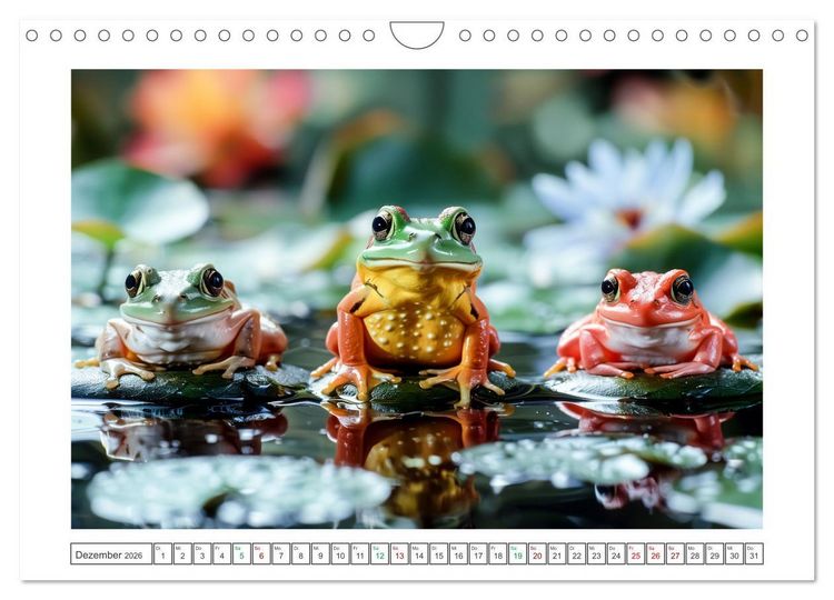 Produktbild: Lustige Amphibienbande (Wandkalender 2026 DIN A4 quer), CALVENDO Monatskalender