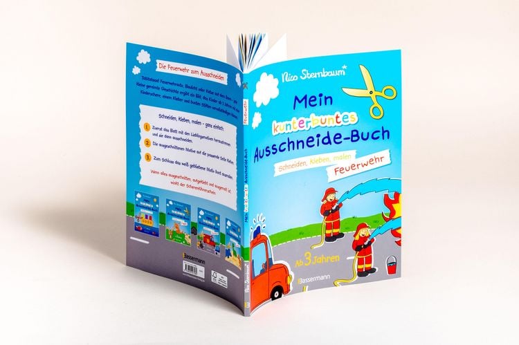 Produktbild: Mein kunterbuntes Ausschneidebuch - Feuerwehr. Schneiden, kleben, malen ab 3 Jahren