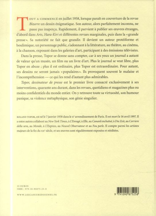 Produktbild: Topor, dessinateur de presse