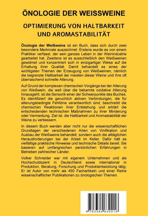 Produktbild: &Ouml;nologie der Weissweine