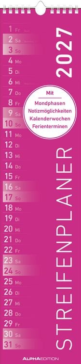 Produktbild: Streifenplaner PINK 2027